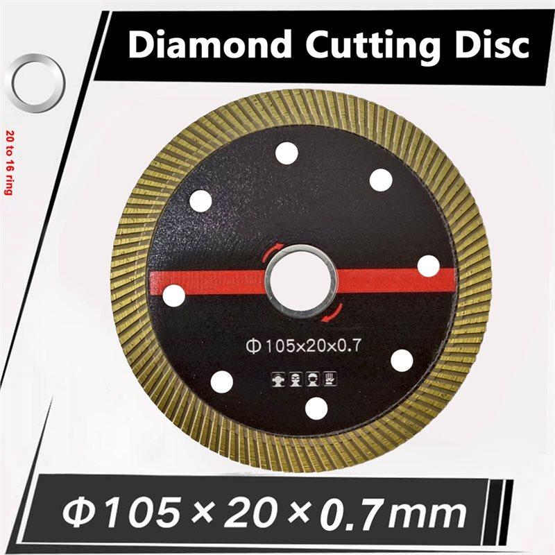 SHGO-Diamond Turbo Cutting Disc Saw Blade For Porcelain Tile Cutter, For Angle Grinder Compatible