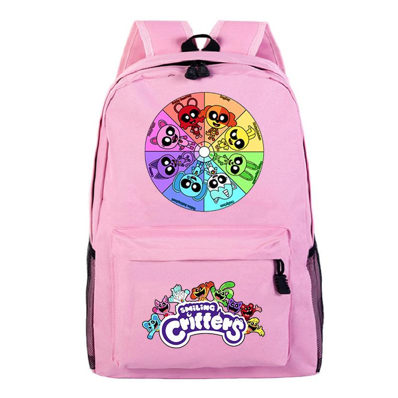 Cartoon Printed Children'S Backpack, Animation Schoolbag, Male And Female Primary And Secondary School Students Outdoor Travel Backpack