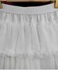 Women's High-Waist Ruffled A-Line Skirt with Mesh Overlay and Safety Lining