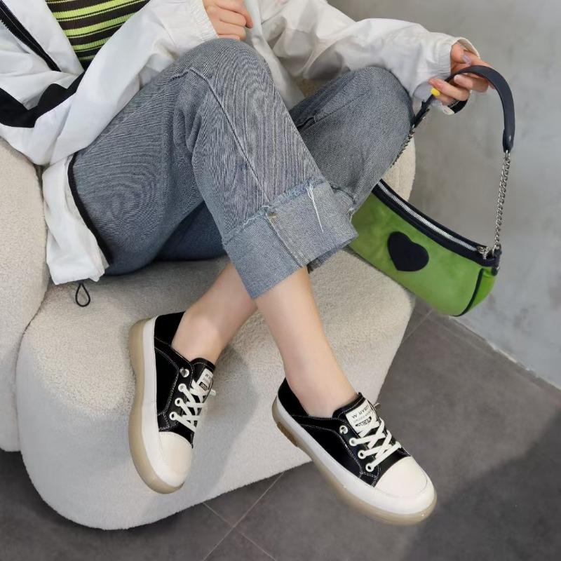 Leather Little White Shoes Women's 2025 New Casual Single Shoes Two Wear One Pedal Loafers Comfortable Flat Baseplate Shoes Light