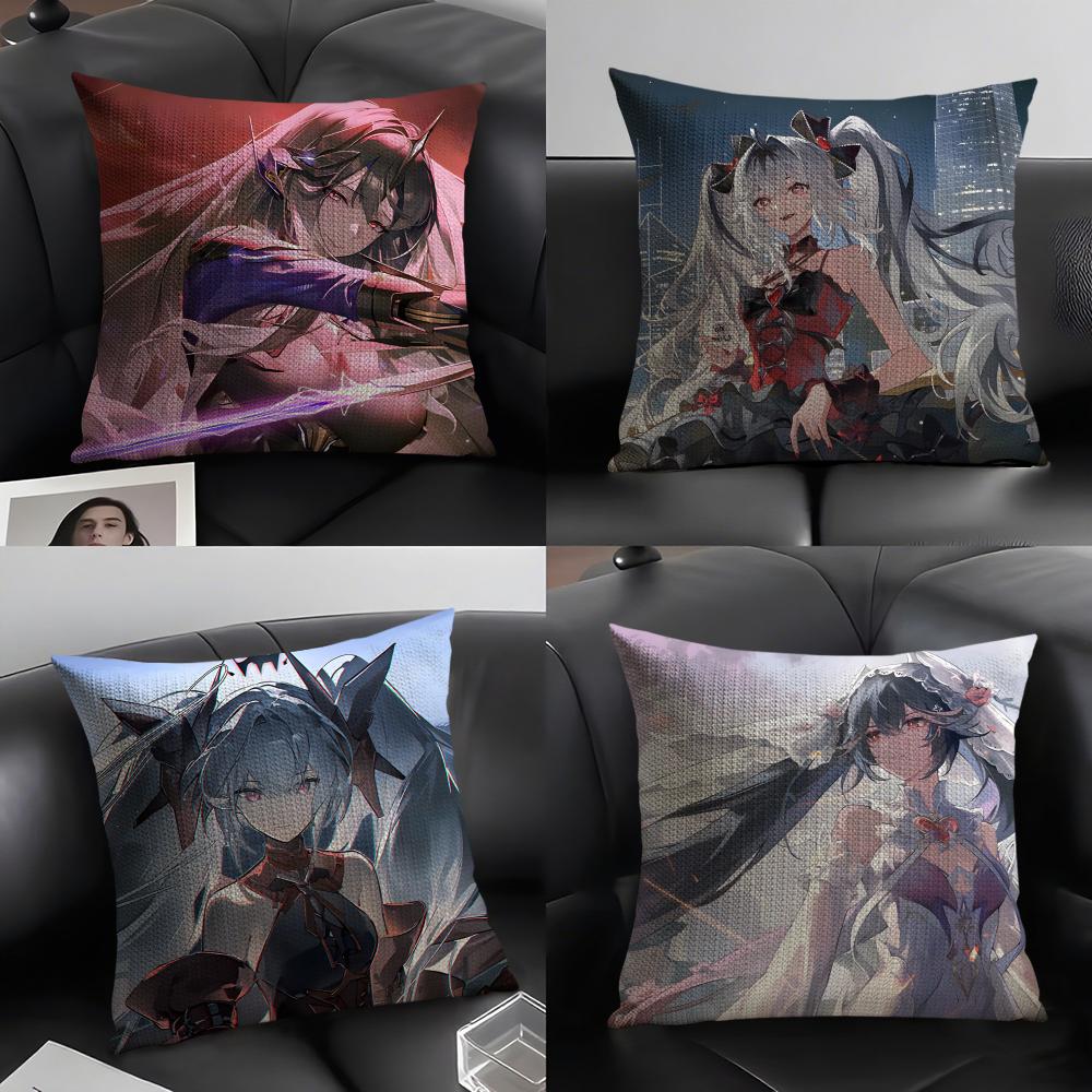 PPunishing GrayY RavenN Game Cushion Cover Natural Linen Organic Fabric DoubleSided Printing Sofa Home Decor Gift Pillow Case
