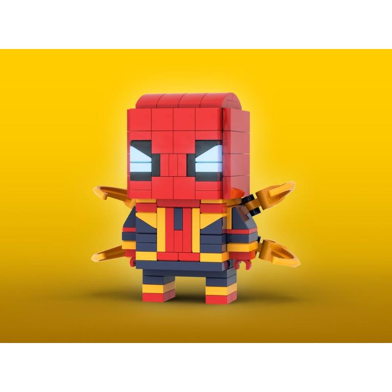 

Платиновый Человек-паук (Костюм Железного Паука) Набор BrickHeadz MOC-99634