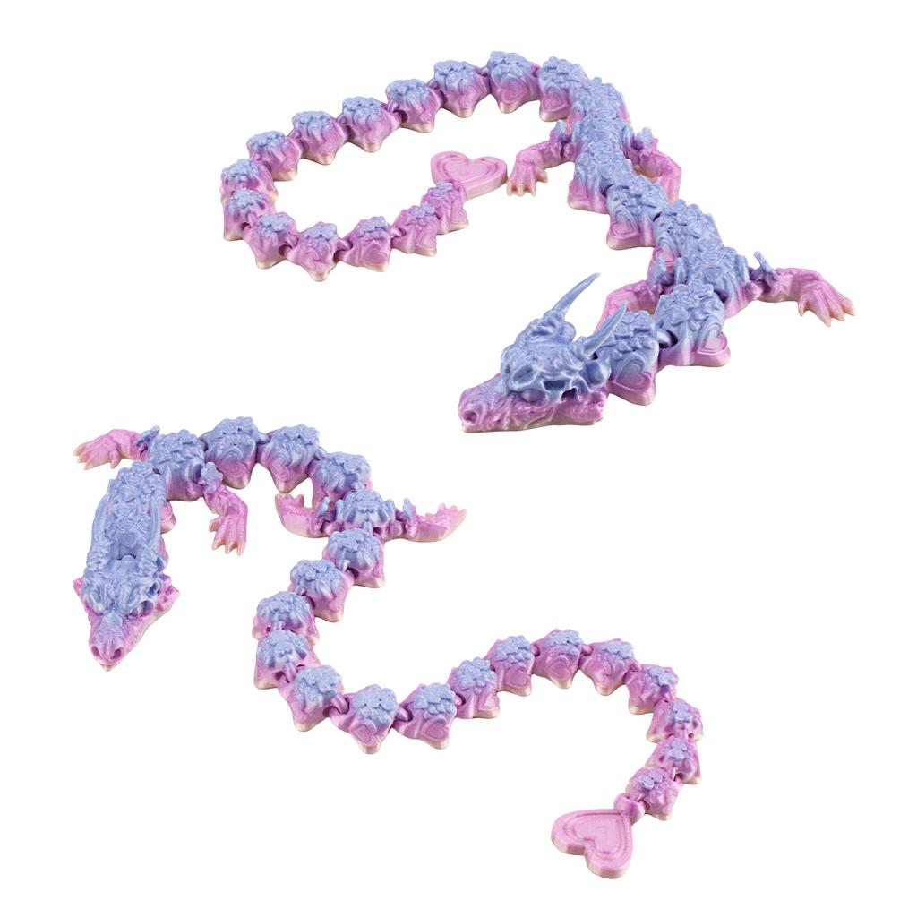 3D Printed Gradient Love Dragon, Gradient Consumables, Joints Movable, Decorative Gifts For Ornaments