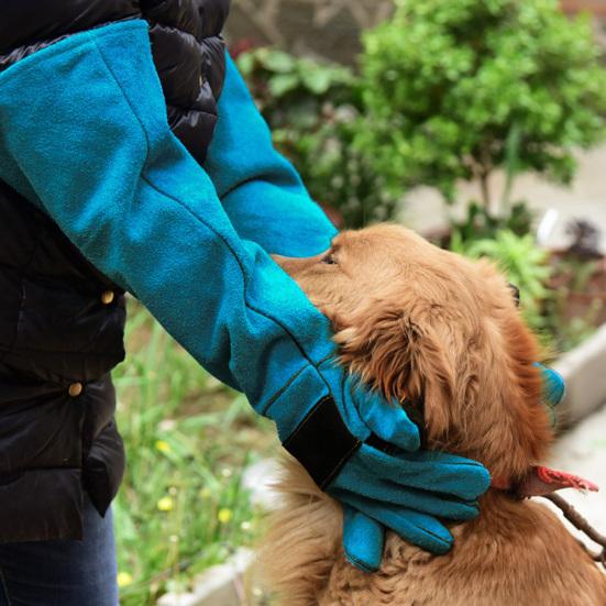 1 Pair Animal Handling Gloves Bite-Proof Long Arm Protection Thickened Bite Resistant Glove