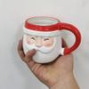Santa Claus ceramic cup creative personality hand-painted milk drinking water holiday mug