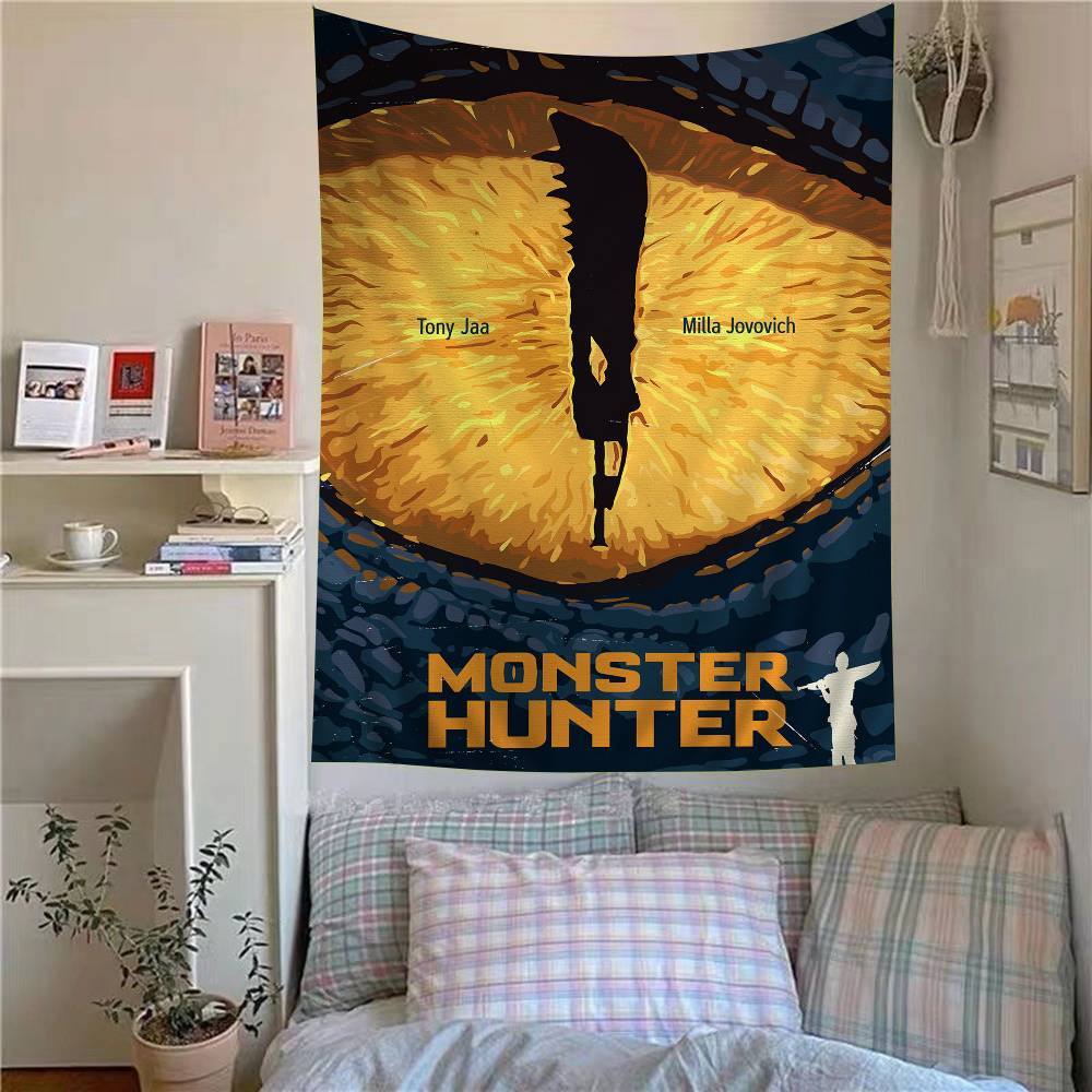

1PC Classic Video Games Monster Hunter DIY Wall Tapestry Bohemian Wall Tapestries Mandala Home Decor 74x94cm(29x37in)