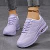 Women Fashion Air-cushion Sneakers PU Leather Running Shoes Anti-slip Outdoor Sports Shoes Elastic Gym Trainers