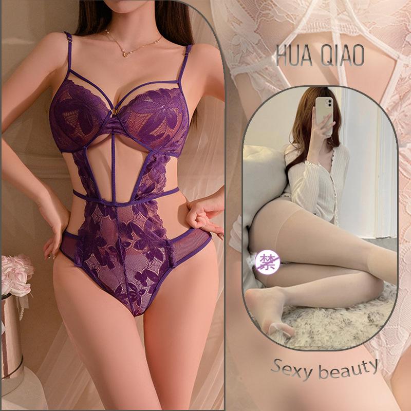 Sexy Erotic Underwear Hollow Pure Desire Temptation Strap Lace Free Pajamas Flirting Erotic Underwear Women Are So Transparent