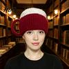 Versatile Berretto a Maglia per Adulti Divertente Cappello a Forma di Boccale di Birra Scaldamuscoli Lavorati a Maglia Novità Copricapo a Forma di Tazza 3D Unico con Manici Guanti Caldi Invernali Adulti Uomini E