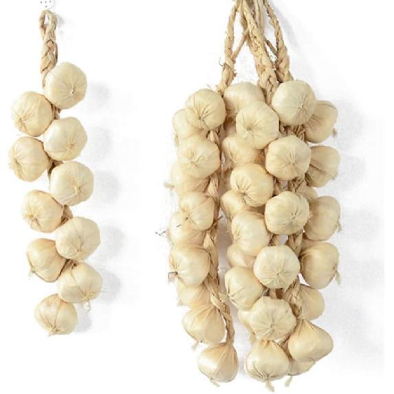 5 штук Искусственная связка чеснока, Имитация Искусственный Реалистичный Поддельный Овощ Реквизит для Фотографии Домашняя Кухня Декор Урожая (Фиолетовый чеснок, 5 шт.) White Garlic, 5pcs
