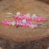 AAA Ethiopian White and Pink Opal Beads Cluster Earring, MultiFire Opal Round Beads Earring, Opal Smooth Earring for Women, Delicate Earring