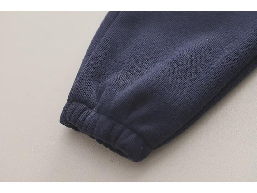 Set elegant de iarnă pentru băieți, din două piese, hanorac plus catifea și pantaloni de trening