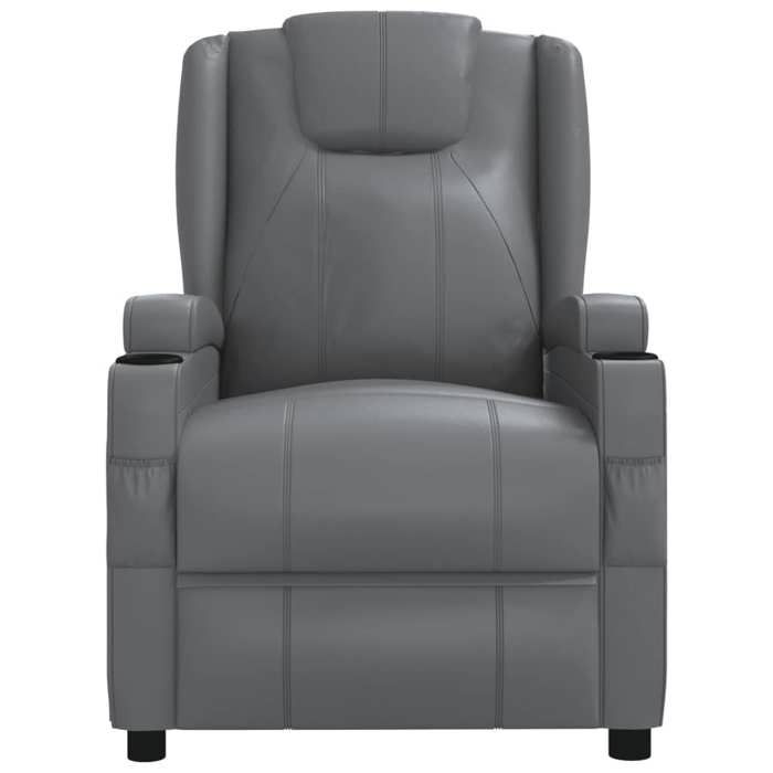 Fauteuil de massage - MAISON EXCLUSIVE - Anthracite - Similicuir PU - 3 positions inclinables - Massage 6 points
