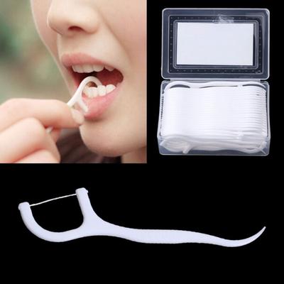 50 pièces Fil dentaire Cure-dents Brosseurs à dents Cure-dents Bâtonnet Nettoyage dents Soin buccal 7,5 cm.