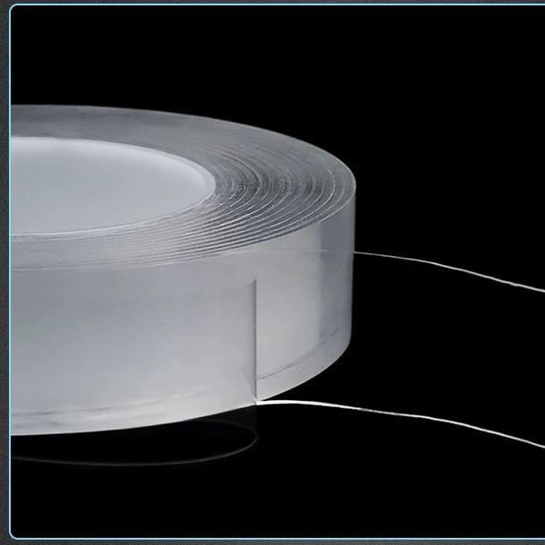 Clear Nano Double-Sided Tape, Strong Adhesion, Traceless, Large Roll, High Viscosity, Nail-Free Glue