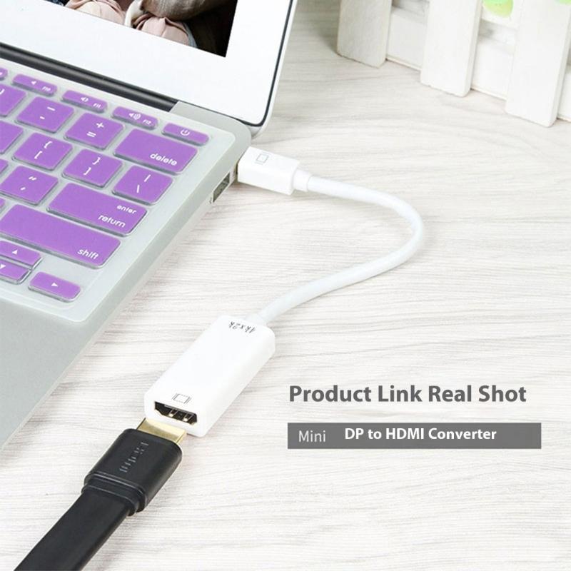 Mini DP To HDTV Adapters Gold Plated Connector 1080P 60Hz For TV Small Portable Design Plugs Play