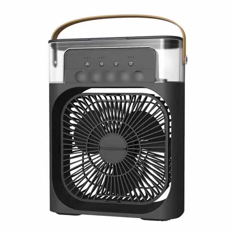 Five-Hole Multi-Functional Desktop Atomizing Humidifier & Quiet Powerful Cold Air Fan 15.8*7.5*23 cm (40 per box) чёрный