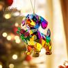 1/2Pcs Automobile Pendants with Lanyard Easy To Hang Colorful Crystal Design Sparkling Acrylic Ornaments Hedgehog Dog Pendants