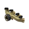 3/4" Thread Brass American/European Valved 4-way Splitters  Garden Irrigation Watering Fittings Water Faucet Connectors