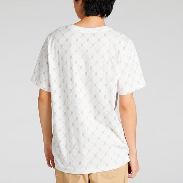 Puma Ss25 Brand Logo Letter All Over Print Round Neck Short Sleeve T-Shirt Unisex T-Shirt Ivory 689272-02