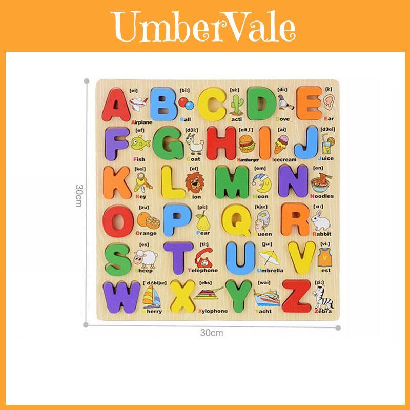 Wooden Alphabet Jigsaw Puzzle For Kids' Learning And Development**