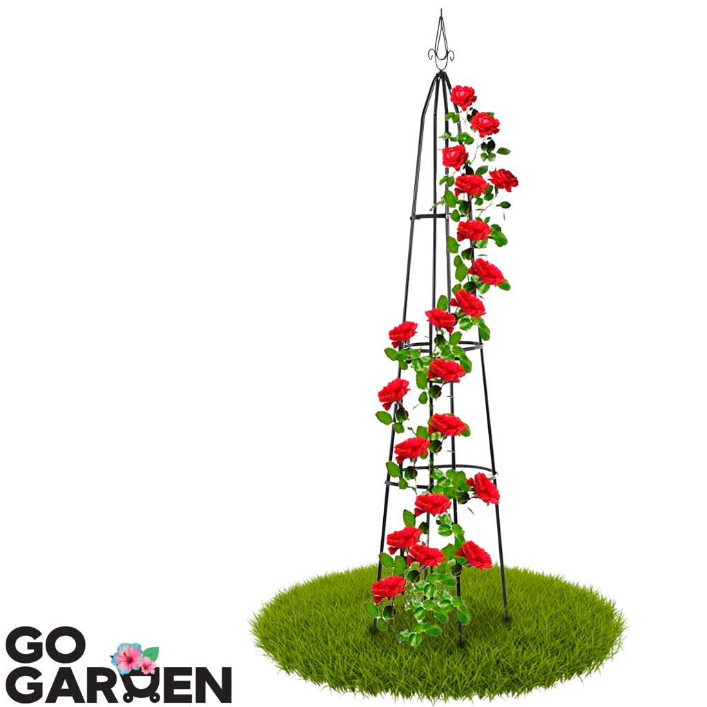 Garden pergola metal tower rose flowers metal garden