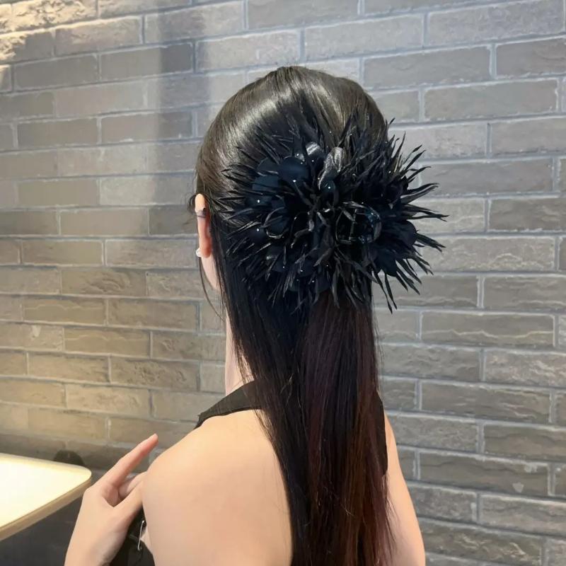 Retro Flower Claw Clips Elegant Geometric Bow Hair Clip Crab Hairgrisp for Women Party Hair Accessories Headdress Jewelry Gifts