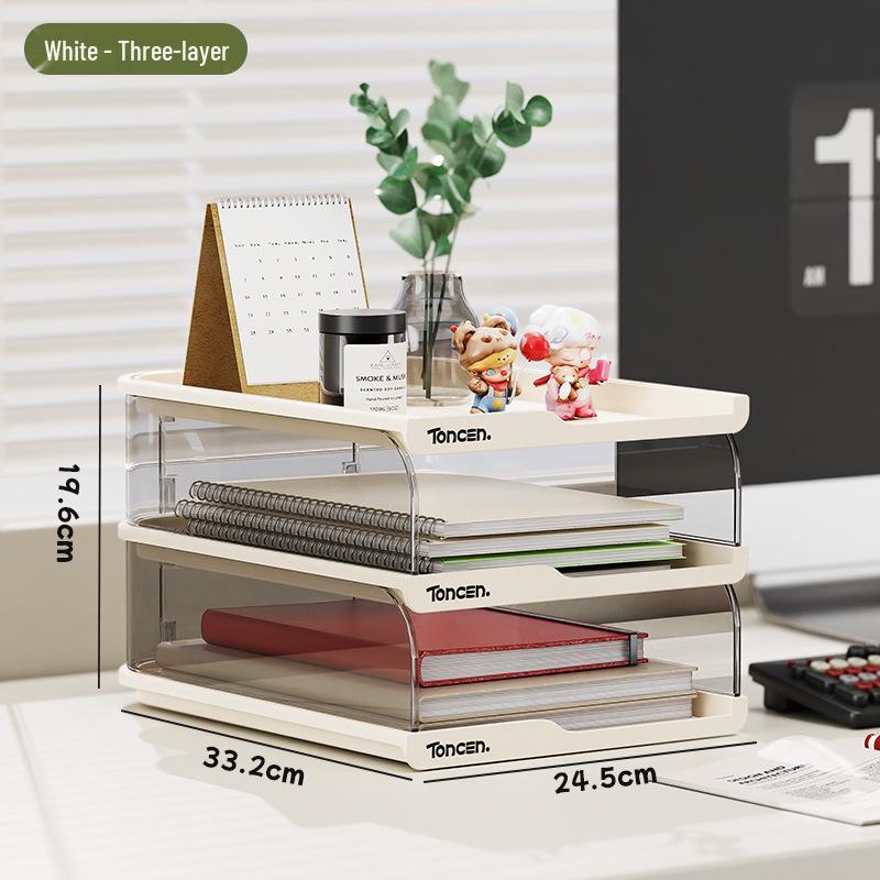 Transparente stapelbare A4 Dokumenten-Organizer-Box