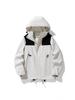 Unisex Windproof & Waterproof Color Block Hooded Jacket for Spring/Autumn Hiking