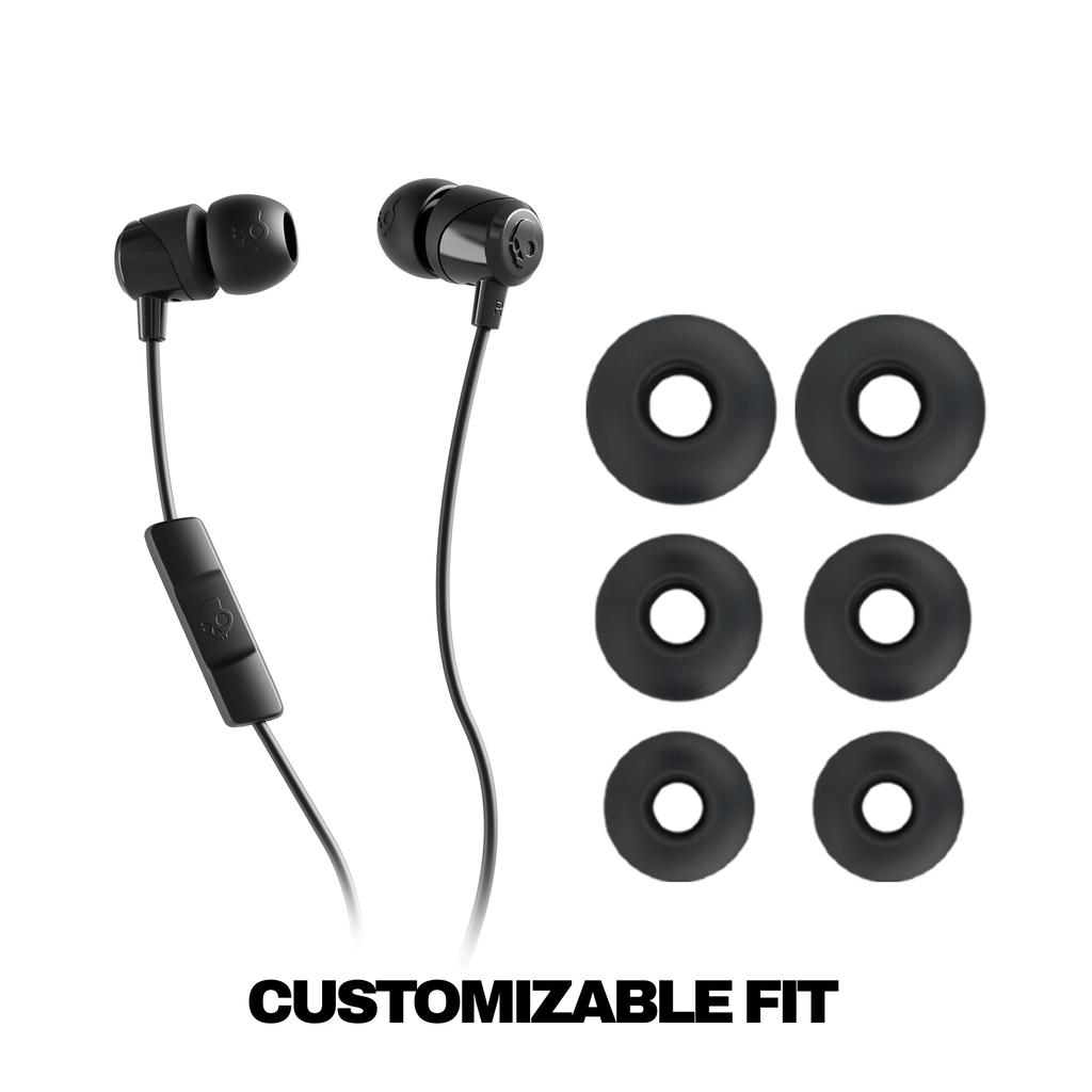 Skullcandy Jib USB-C Wired Earphones with Noise Isolation, In-Line Mic, Call and Track Controls for iPhone and Android, Includes Ear Gels, Custom Fit