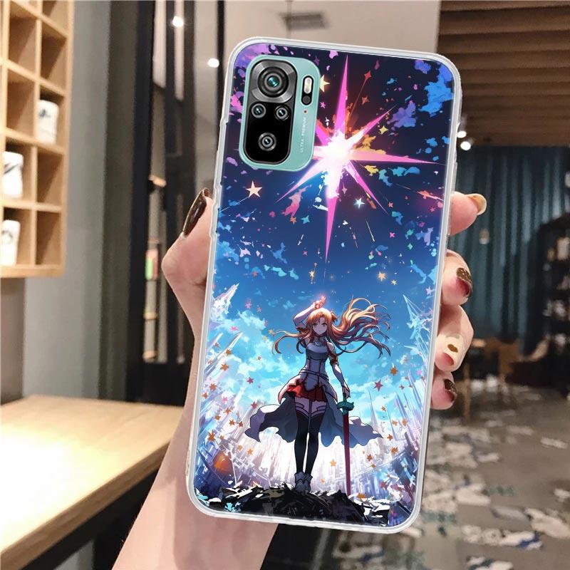 Anime Sword Art Online SAO Soft Phone Case For Xiaomi Redmi Note 14 14S 13 12S 12 11S 11 11E Pro Plus 11T 10S 10 9S 5G Pattern C