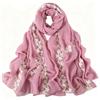 Large Floral Embroidery Scarf Flower Embroidered Long Scarf Wrap Women Scarf Wrap  Daily Outfit