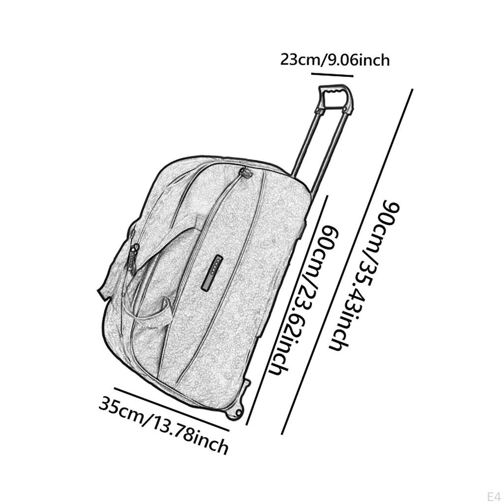 Rolling Duffel Bag Portable Travel Luggage for Outdoor Business Trip Picnic