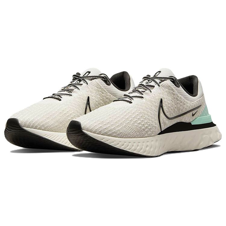 Nike React Infinity Run Flyknit 3 Phantom Black Mint Men Sneakers Cream Light-Bone Sail DH5392-004