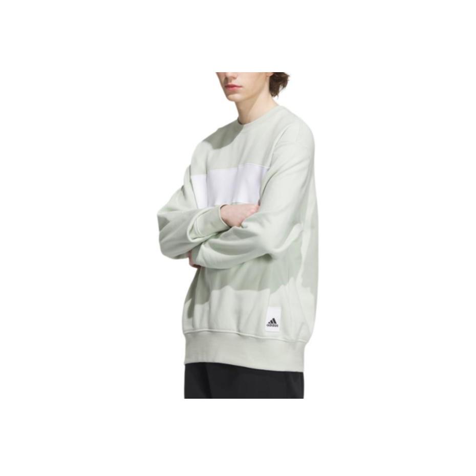 Adidas American Retro Series Crew Neck Sweatshirt Long Sleeve Casual Unisex Tops Linen-Green IT6394