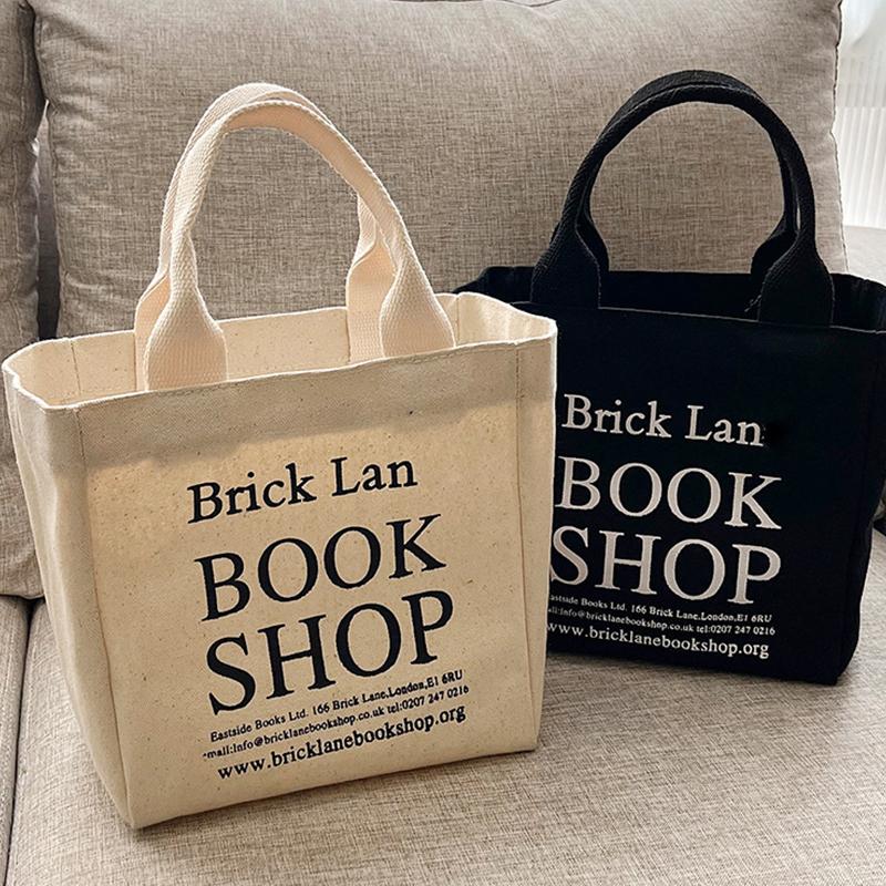Small /Large Canvas Lunch Box Lady Food Storage Bags Lunch Bag Handbag Pouch Picnic Tote Small Handbag Dinner Container