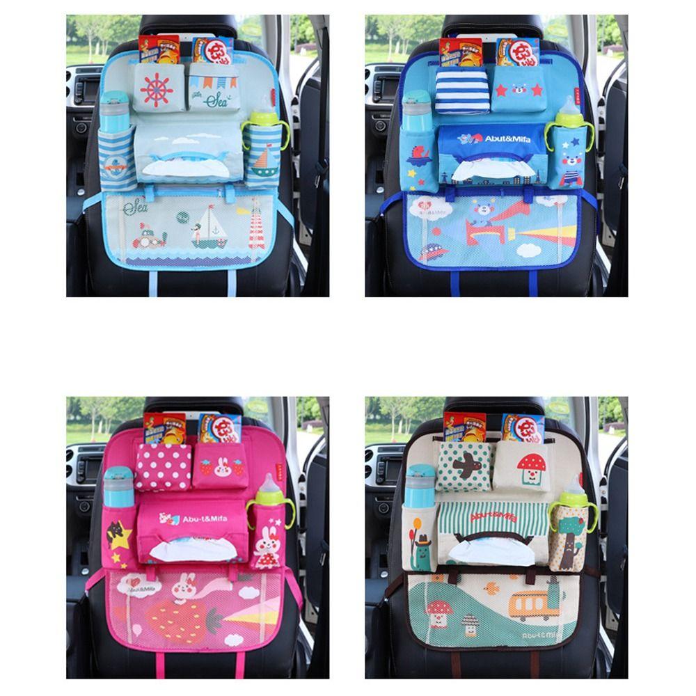Cartoon Car Seat Back Storage Bag Multi-functional Auto Seat Organizer Hanging Bag  Travel
