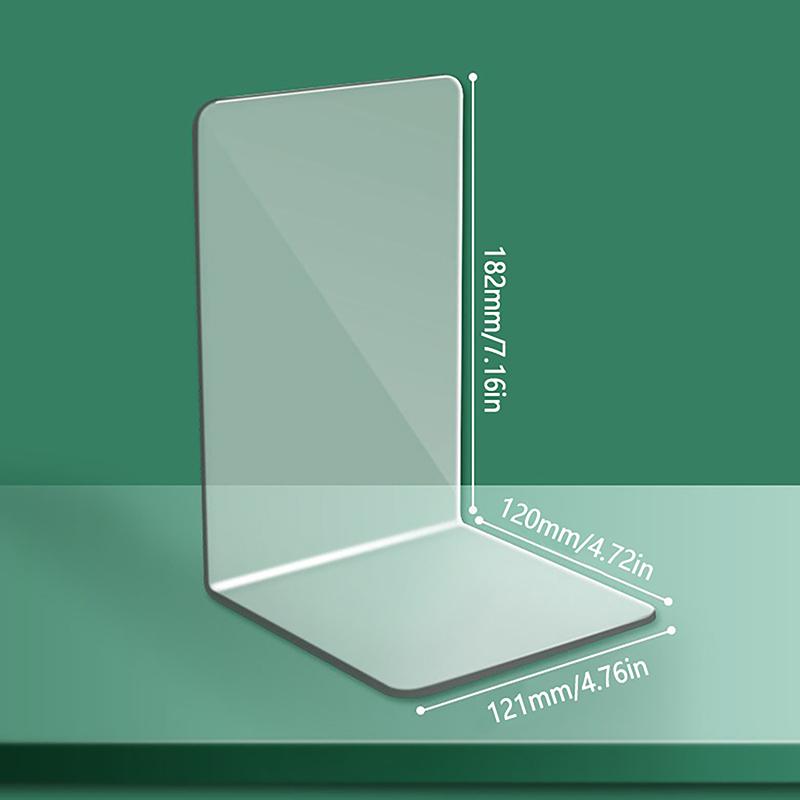 1 Stück Transparente Acryl Buchstützen Ständer Bücherregal Schreibtisch Dekorative Aufbewahrungsregal Buchstütze Buchhalter Schuls Schreibwaren
