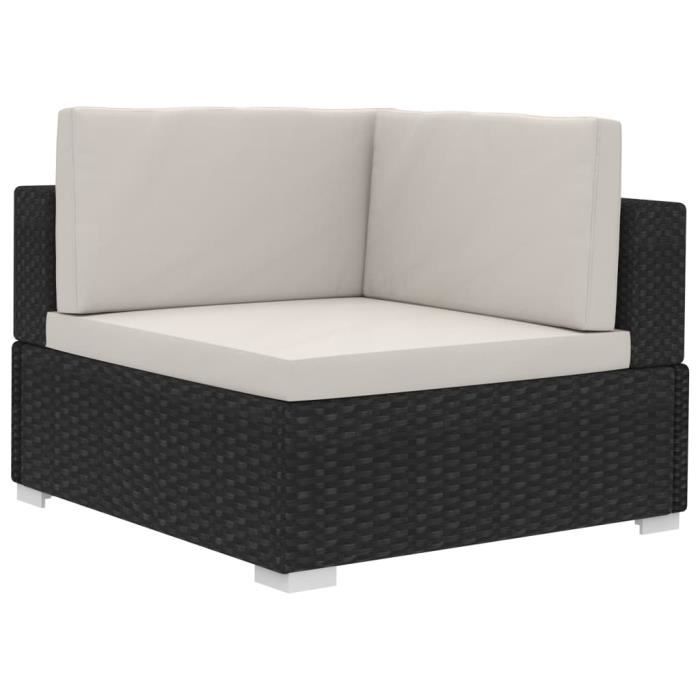 VidaXL Garden Sofas 3 Pcs with Cushions Wicker Resin Black
