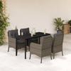 VidaXL Garden Dining Set with Cushions 5 Pcs, Patio Table and Chairs, Outdoor Furniture Terrace, Modern, 3211957