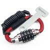 RADIKAL RK540R Motorcycle Helmet Lock with PIN Carabiner with Bicycle Carabiner Helmet Buckle Code, Cable, Anti-Theft, Lock, Anti-Theft Lock,