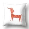 Simple Plaid Animal Pillowcase Puppy Cat Giraffe Pillowcase Children's Room Home Decoration Living Room Sofa Cushion Cover