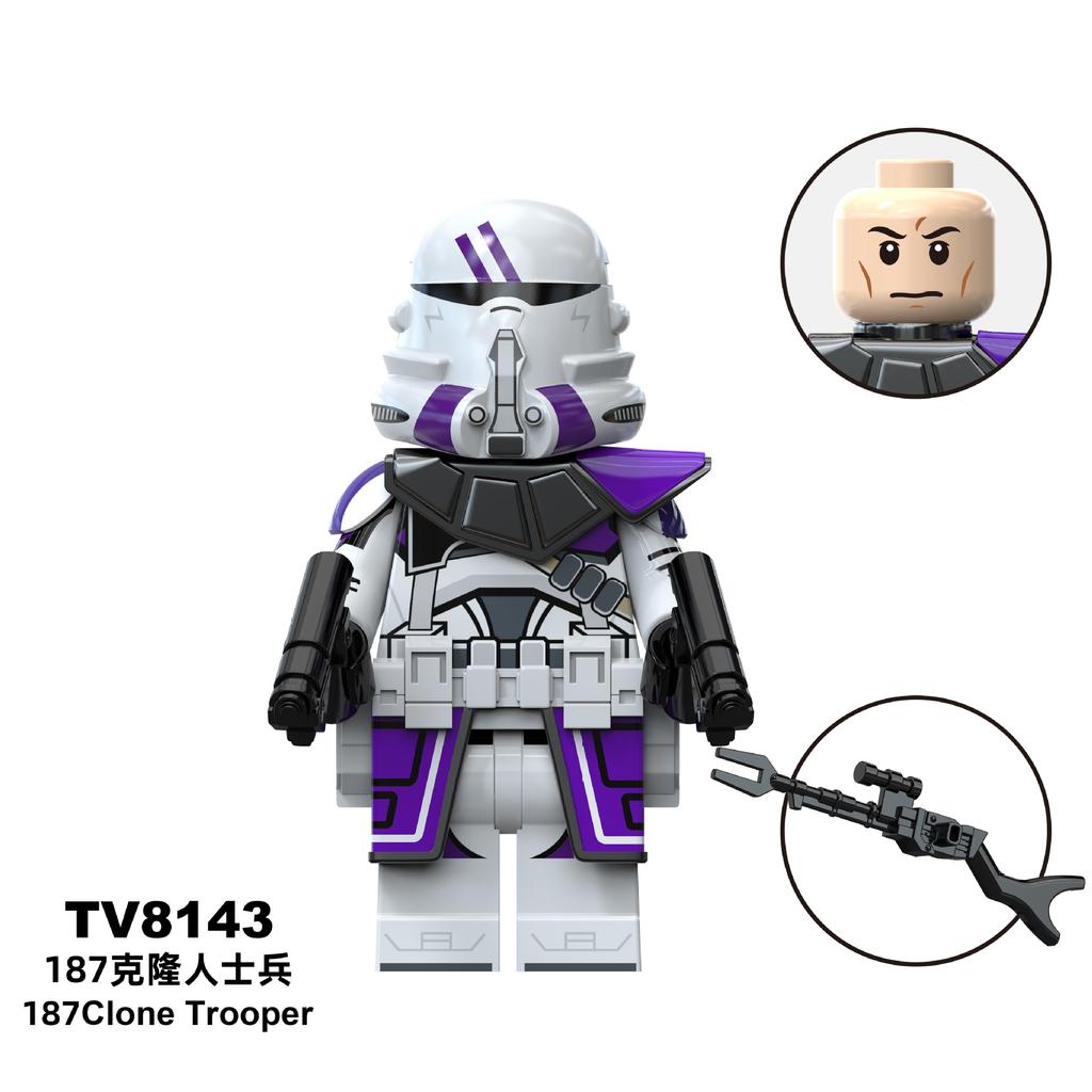 Star Wars Klon Asker Savaşçı Yapı Taşı Figür Oyuncak TV6117 Hareketli Eklemler Çocuklar İçin Eğitici Hediye 10 Adet