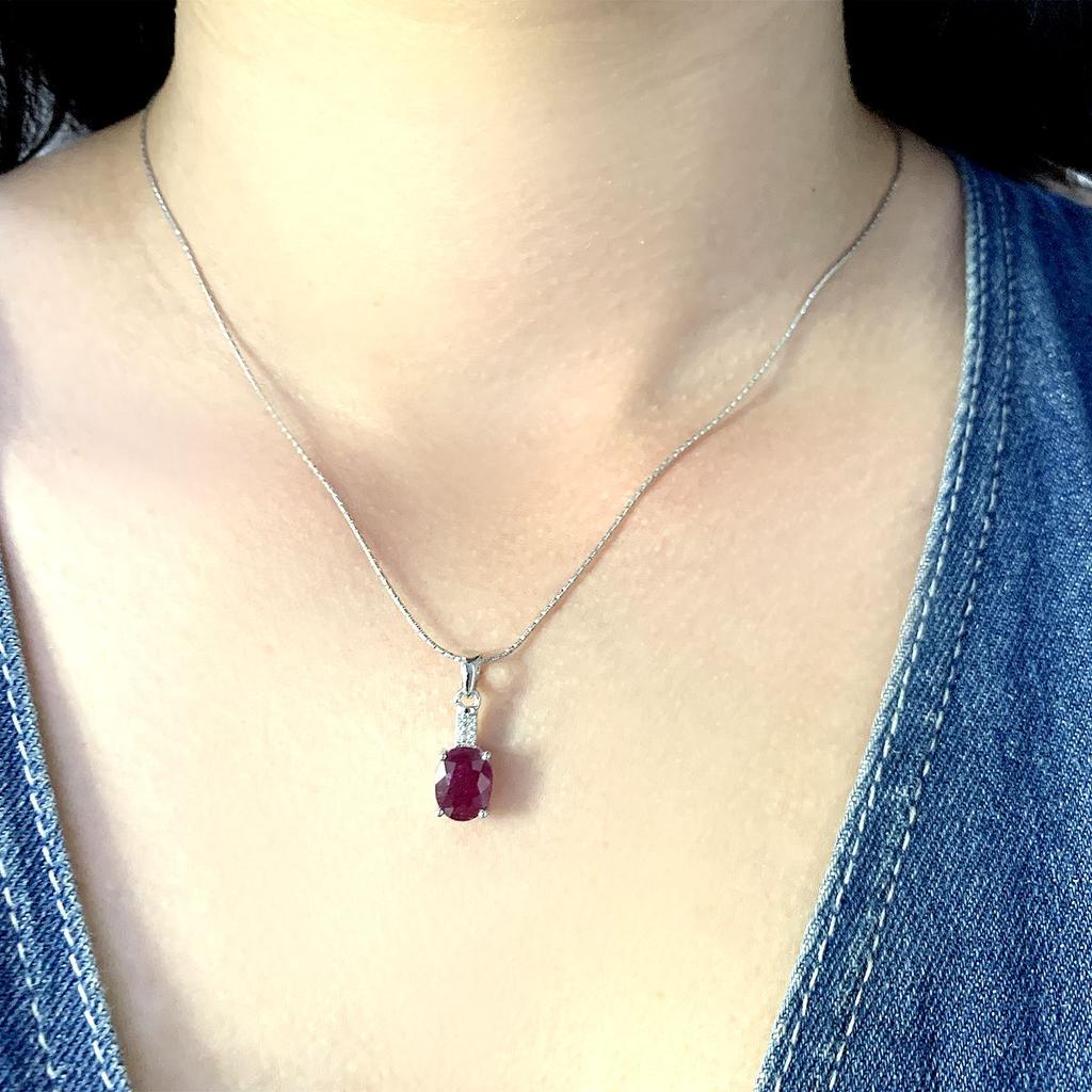 Pandantiv din argint cu rubin 3.234ct (1967140)