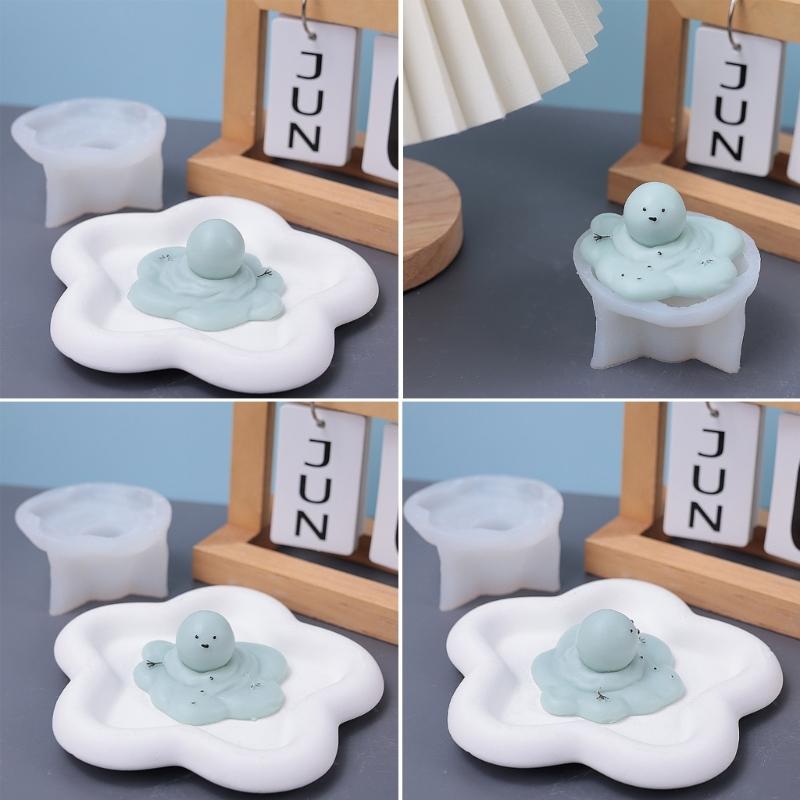 Baking Mould Supplies Christmas Snow Melting Silicone Mold Melt Aromatherapies Making Cupcake Chocolate Baking