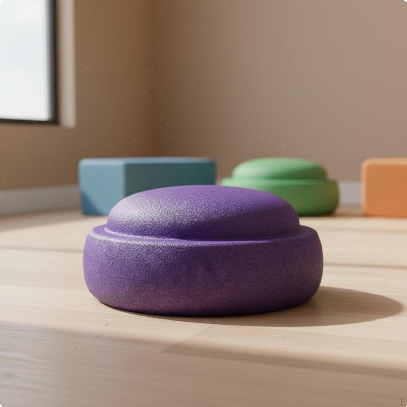Rainbow Stepping Stones Color Recognition Expanded Polypropylene Balance Multicolor Purple Round
