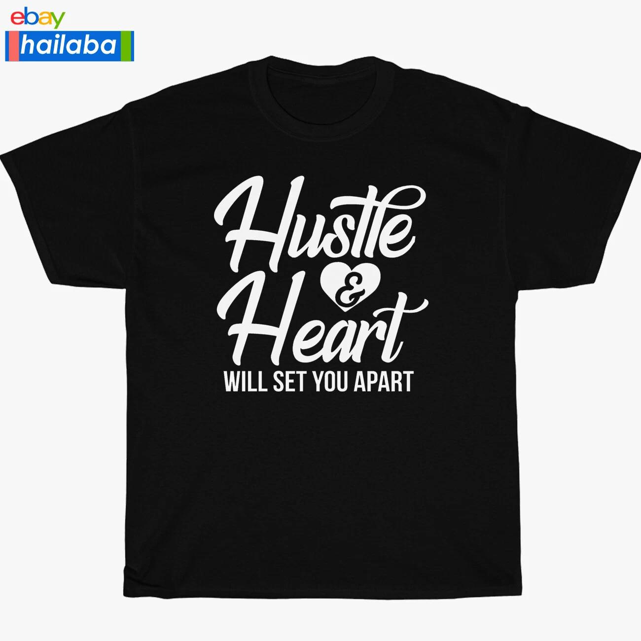 

New Hustle & Heart WILL SET YOU APART Black / White Men s T shirt S-3XL S