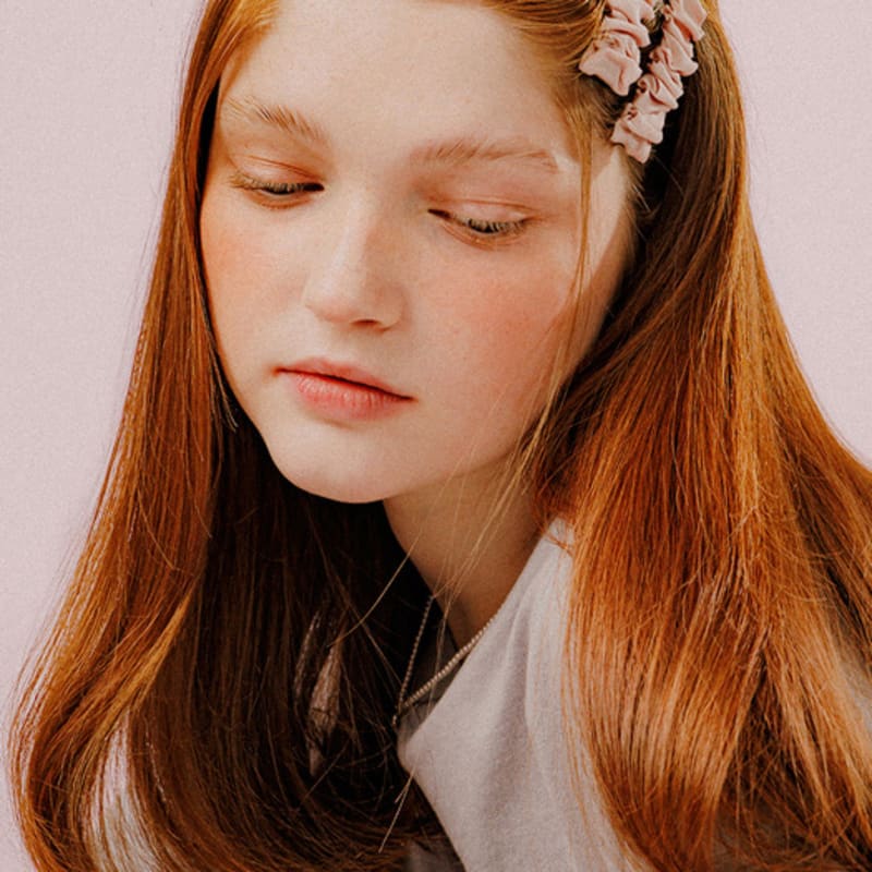 

mellotory square shirring hairpin (light pink) Light pink