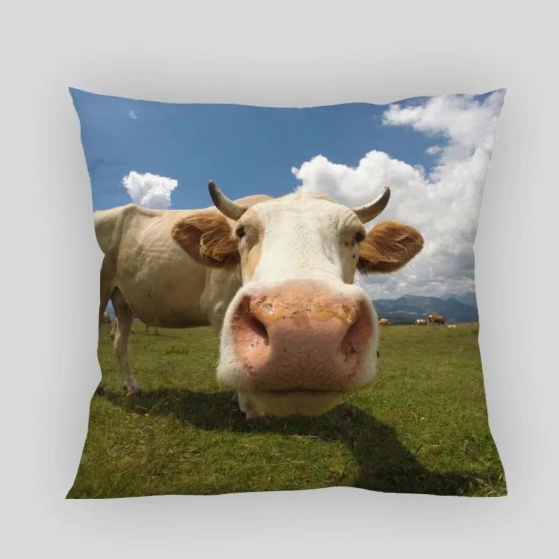 Animals Cow Pillow Cover Customize Pillowcase Modern Home Decorative Pillow Case For Living Room 45X45cm,40X40cm