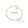 JUSTOP European & American Beaded Bracelet with Natural Stone and 18K Gold Plating